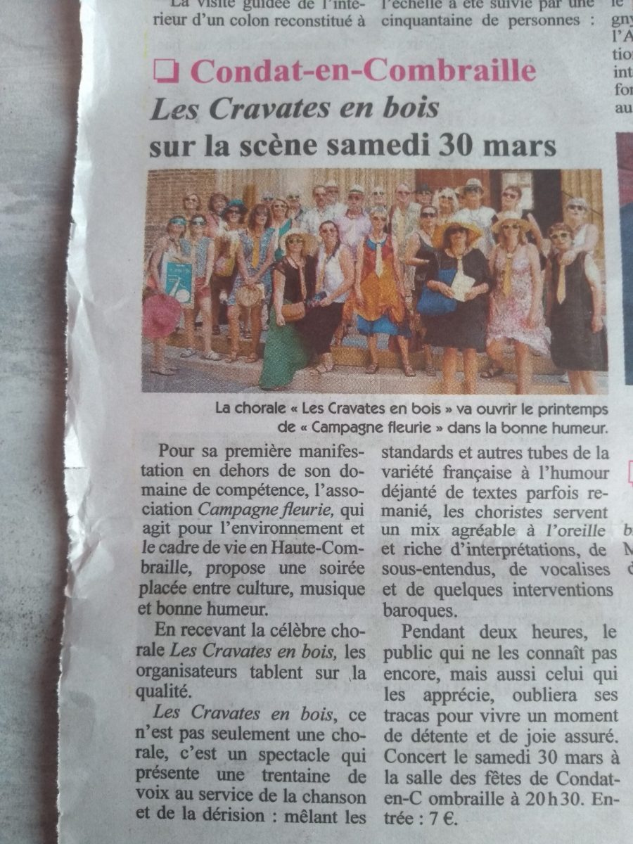 Le Semeur - Annonce Condat 30-03-19
