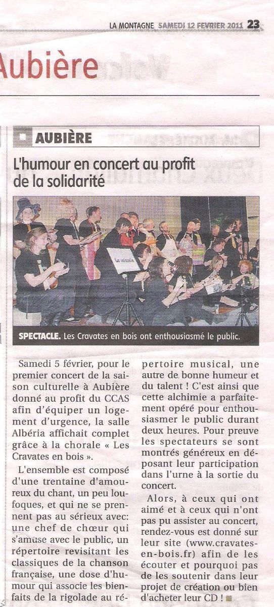 La Montagne - Compte-rendu Aubiere 5_02_2011
