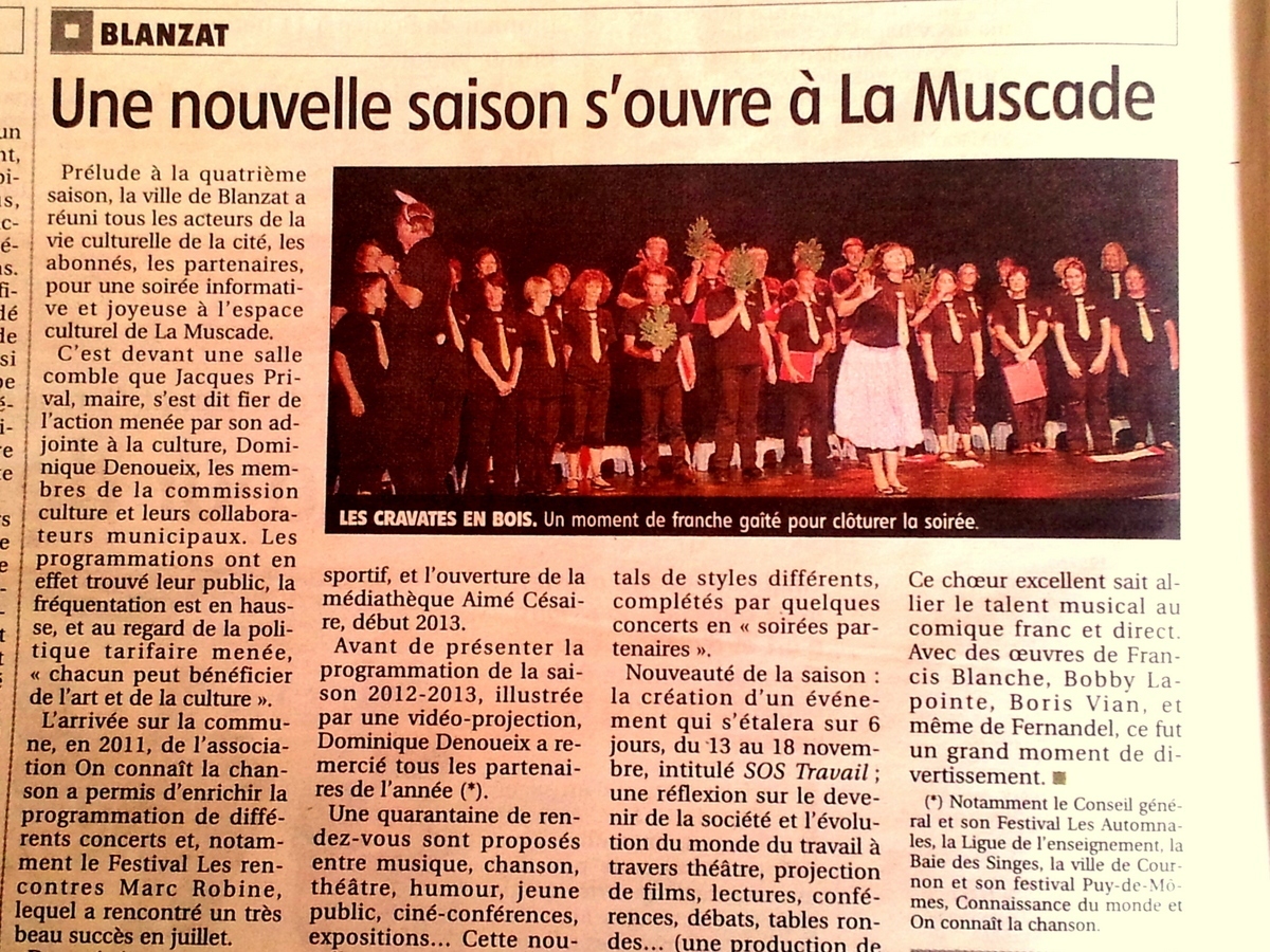 La Montagne - Compte-rendu  Blanzat-27-09-2012