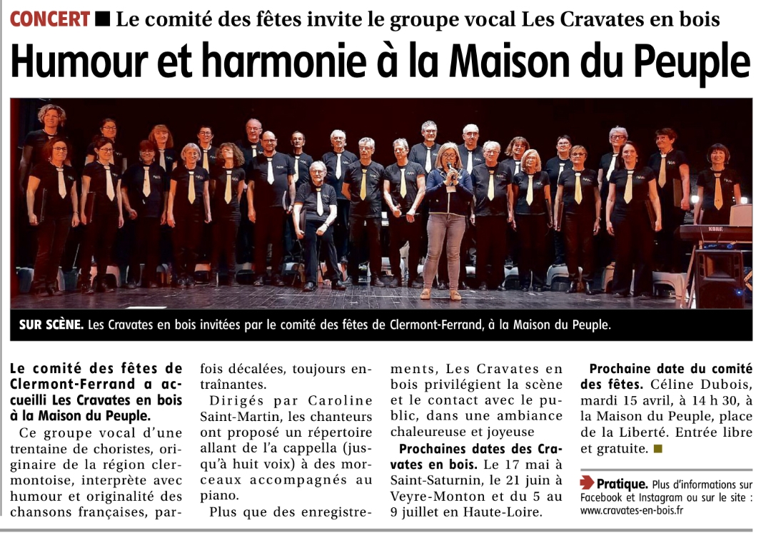 La Montagne - Compte-rendu Clermont 09-04-2025