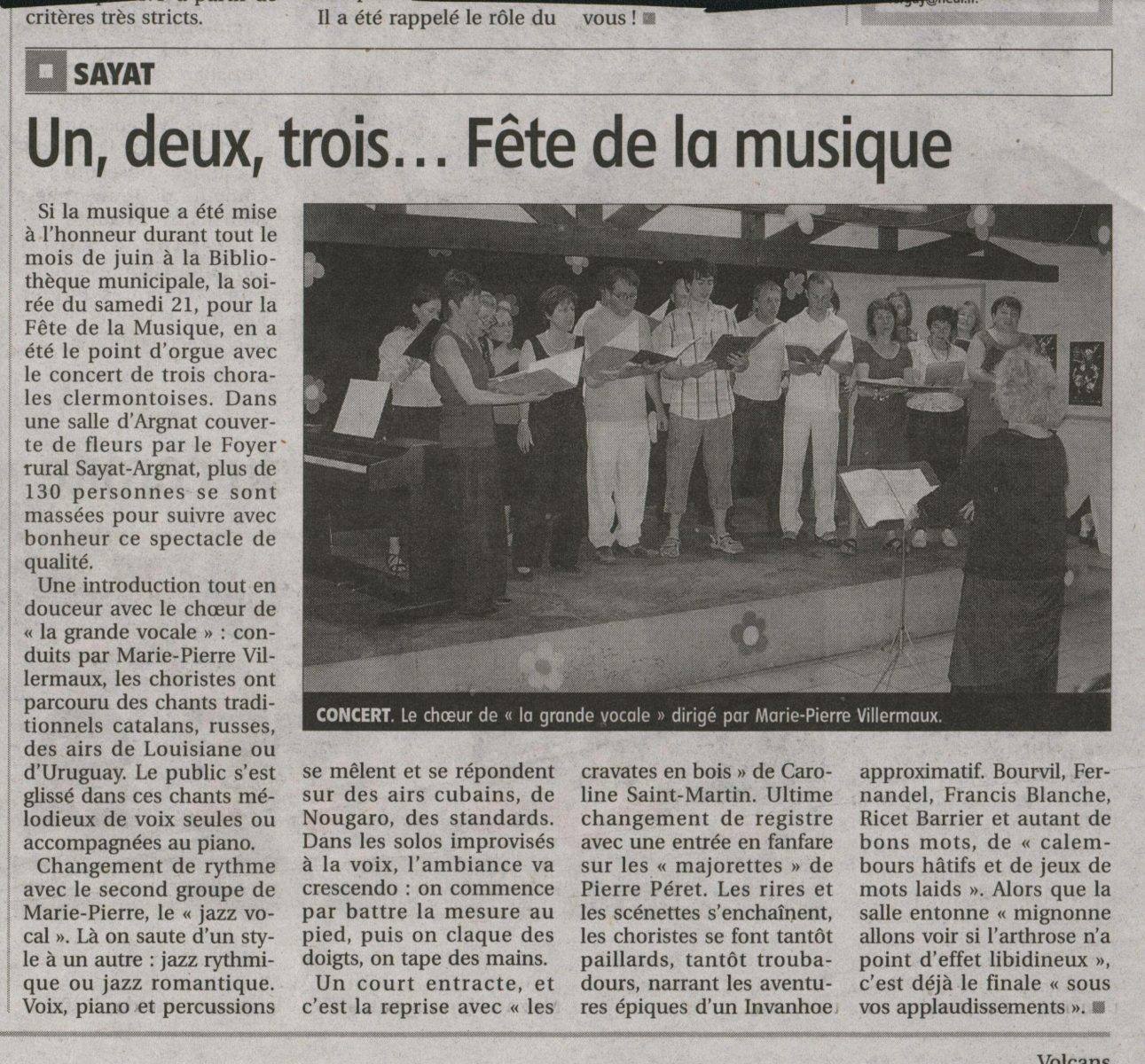 La Montagne - Compte-rendu Sayat-06-2008